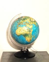 Vintage Illuminated Globe 1960s 70s Rand Mcnally Light Up Vintage Light Light Up