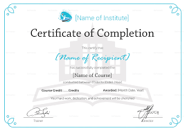 Training Completion Certificate Template Intended For Template For Training Certifi Certificate Of Completion Template Certificate Templates Certificate Format