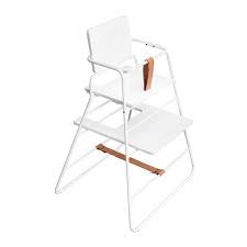 Bzbx Budtzbendix Tower High Chair White And Natural Leather Leo Bella Chair High Chair Kids Chairs