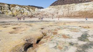 When docked at nisyros and we were pointed to our coach to take us to the volcano. Nisyros Volcanic Island Guide Day Trip Or Stay Overnight