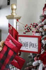 North Pole Christmas Stocking Holder Diy Christmas Decorations Easy Christmas Stocking Hangers Christmas Stockings Diy