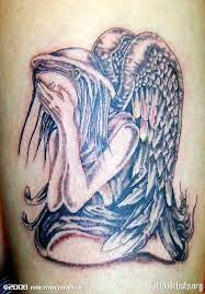 Angel Tattoos Page 36 Crying Angel Weeping Angel Tattoo Crying Angel Tattoo