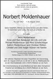 Moldenhauer ist der familienname folgender personen: Traueranzeigen Von Norbert Moldenhauer Waz Trauer De
