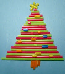Tannenbaum Aus Bunten Strohhalmen Weihnachtsdeko Kinder Basteln Basteln Weihnachten Basteln Weihnachten Winter