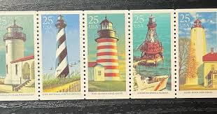 I love lighthouse stamps and this set of five, US 2474a, is one of my  absolute favorites! So happy to finally get the set MNH. #philately  #digitalphilately #stamps #stampcollecting #stamp #stamping #stampcollection