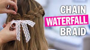 Date hairstyles 5 minute hairstyles french braid hairstyles cute girls hairstyles braided hairstyles tutorials hairstyle braid mermaid braid tutorials mermaid tail braids waterfall twist. Chain Waterfall Braid Tutorial Cute Girls Hairstyles Youtube