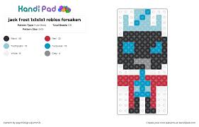 jack frost 1x1x1x1 roblox forsaken - Kandi Pad | Kandi Patterns, Fuse Bead  Patterns, Pony Bead Patterns