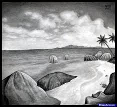 Beach Landscape Sketch At Paintingvalley Com Explore Collection Of Beach Landscape Sketch In this video, learn how to complete a beach landscape by drawing sand.