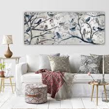 What says 'modern' now in decor? Golden Bird Tree Large Framed Canvas Art Print Art Gallery