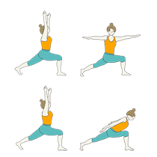 Revolved High Lunge High Lunge Pose Variation Arms Behind Flow Yoga Parivrtta Ashtachandrasana Ashta Chandrasana Variation Hasta Behind Vinyasa Yoga Sequen Vinyasa Yoga Sequence Vinyasa Lunges