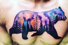 Pin By Deiqao On All Tatted Up Northern Lights Tattoo Bear Tattoos Tattoo Designs Men