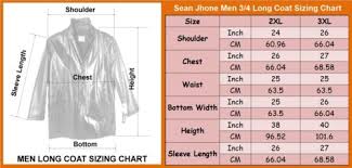 Details About Sean John Men Leather 3 4 Long Coat Sj L03595 Black