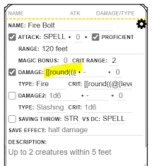 How do you calculate a hit and damage? Community Forums Dnd 5e Sheet Not Displaying Damage Type Correctly Roll20 Online Virtual Tabletop