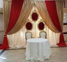 Red And Gold Ivory Red Rose Flower Wall Frame Backdrop Decor Ideas Wedding Reception Maharani Wedding Backdrop Wedding Table Designs Wedding Chair Decorations