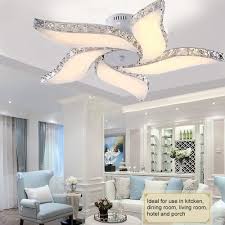 Modern Crystal Flower Chandelier Led Pendant Lamp Ceiling Dining Room Fixture Bt Living Room Ceiling Fan Crystal Chandelier Dining Room Dining Room Light Fixtures Chandeliers