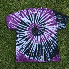 Black And Purple Tie Dye Adult Unisex Xl Crew Style Black And Purple Swirl Tie Dye Etsy In 2020 Diy Tie Dye Designs Reverse Tie Dye Tie Dye Diy