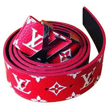 Louis vuitton gürtel/belt neogram gr.100. Louis Vuitton X Supreme Gurtel Aus Leder Rot Grosse 95 10955052