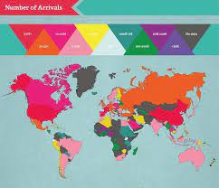 Infographic The Most Visited Countries In The World Map World Countries Of The World