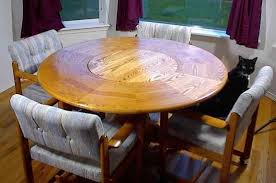 Lazy Susan Integrated Into Round Table Eat In Kitchen Table Round Dining Table Lazy Susan Table