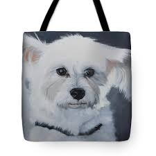 Fluffy White Dog Round Beach Towel by Wendi Tooth
