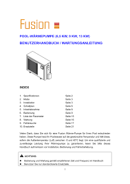 Bedienungsanleitung Fusion Der Pool Manualzz