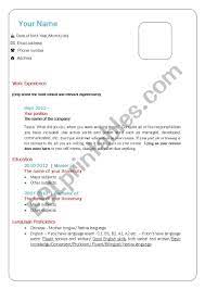 The first and most important step is to take the time to prepare your materials thoroughly. How To Write A Cv In English Esl Worksheet By Doral1202