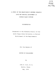 Average length of friendship before relationship turns romantic is 22 months, study says. A Study Of The Relationship Between Romantic Love And Marital Adjustment In Middle Class Couples Unt Digital Library
