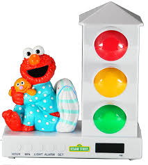 Amazon Com It S About Time Stoplight Sleep Enhancing Alarm Clock For Kids Elmo S Bedtime Home Kitchen