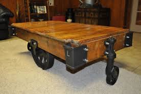 Restoration hardware has restored these fabulous white oak carts and their cast iron hardware for use as a coffee table. Antique Lineberry Factory Cart Coffee Table Antique Price Guide Details Page