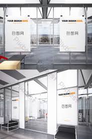 Download free poster mockups and showcase your latest designs.go ape! Indoor Office Wall Poster Mockup Psd Free Download Pikbest