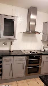 As this kitchen pantry shows, a splash of pastel pink offers a warming shade to enhance the blue. Mother Shares How She Gave Her Old Kitchen A Sleek Makeover For Less Than 50 Daily Mail Online