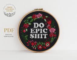Maybe you would like to learn more about one of these? Pdf Embroidery Pattern Subversive Cross Stitch Pattern Flower Wreath Xstitch Chart Home Decor Funny Counted Cross Stitch Design Kits How To Craft Supplies Tools Deshpandefoundationindia Org