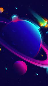 Digital Art Space Planet And Moons 720x1280 Wallpaper Wallpaper Space Space Art Wallpaper Galaxy Wallpaper