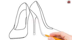 How To Draw High Heels Step By Step Easy For Beginners/Kids – Simple High  Heels Drawing Tutorial - Youtube