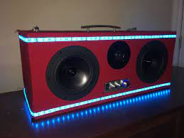 I Made A Bluetooth Music Controlled Led Boombox Handmade Crafts Howto Diy Diy Boombox Stereo Idea Diy Speakers