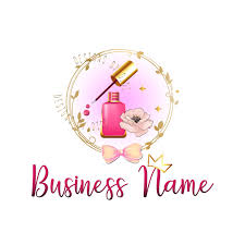 Premade Beauty Nails Logo Polish Nails Logo Pink Gold Custom Logo Design Nails Logo Beauty Logo Logo Design Pink Gold Nails Logo Coisas De Unha Ideias De Manicure Logotipo De Salao