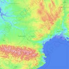 The hôtel de région, where the regional council of occitanie meets, is situated in toulouse. Occitanie Topographic Map Elevation Relief