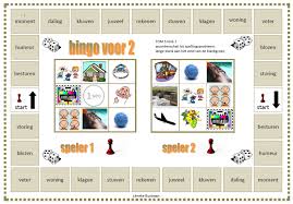 Voorbeeld Van Een Bingo Voor 2 Spel Bingo Taal Taalactiviteiten