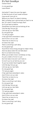 Translation of this is not goodbye in russian. It S Not Goodbye Lyrics Follow Lyrics