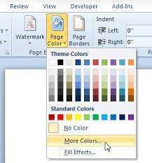 Different colors for different pages. How To Change Background Color In Word 2010 Solve Your Tech