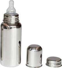 Meemee Stainless Steel Small Baby Feeding Bottle 225ml Silver Set Of 1 Silver 225 Buy Meemee Store Milk Products In India Flipkart Com
