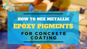 How To Mix Multiple Metallic Epoxy Pigments For A Floor Coating