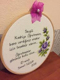 Etamin Pano Ogretmenler Gunu Ogretmenlere Hediyeler Kanavice Ornekleri Kanavice