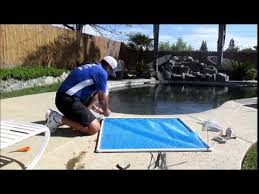 Diy pool heater hula hoop. Diy Inexpensive Easy Homemade Solar Rings Sqaures To Reduce Pool Water Evaporation Youtube