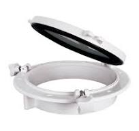 SEAFLO Round Porthole Window with ABS Plastic & Tempered Glass for Boat, Yacht, Marine Applications (White or Black, 10.5")