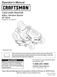 I have craftsman riding mower 16 hp will not turn over with plug in it. Craftsman 247 203721 Operator S Manual Pdf Download Manualslib