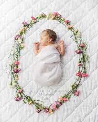 Flower Wreath Newborn Photography Newborn Photography Ideas Callie Lindsey Photography Newborn Baby Photography Newborn Photoshoot Newborn Baby