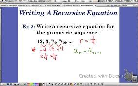 Let's discuss both of these in detail with examples. Recursive Equation For Geometric Sequences Youtube