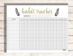Editable Habit Tracker Printable Bullet Journal Habit Tracker Bullet Journal Habit Tracker Printable Bullet Journal Ideas Pages
