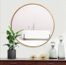 Maybe you would like to learn more about one of these? 70 Cm Gold Round Circle Bathroom Wall Mirror Furniture Home Living Bathroom Kitchen Fixtures On Carousell